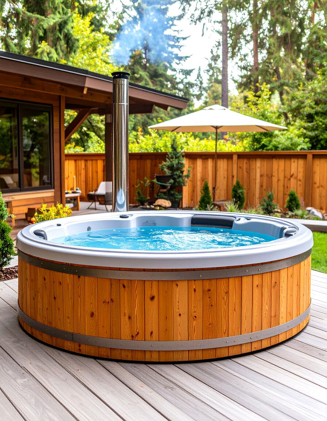 The Wood Fired Hot Tub Pool - 30 pool ideas for small backyard