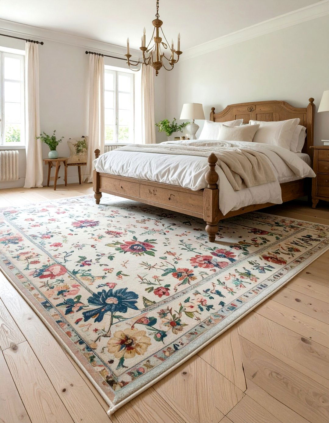 The Wood Flooring and Area Rug Bedroom - 30 french country bedroom ideas