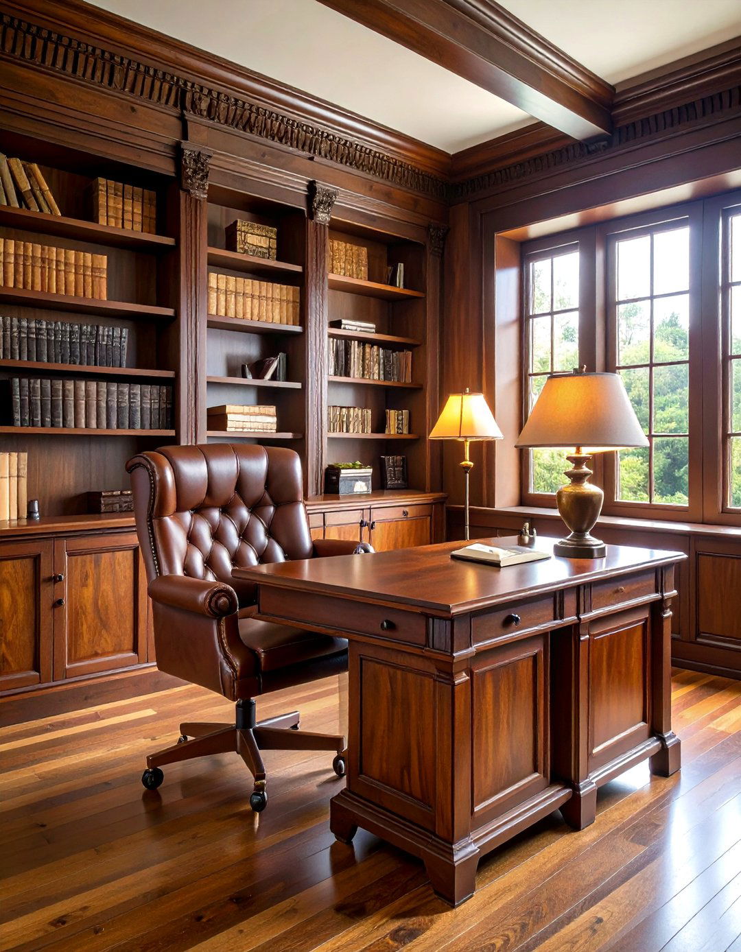 The Wood Paneled Home Office or Study - 30 1940s interior design ideas