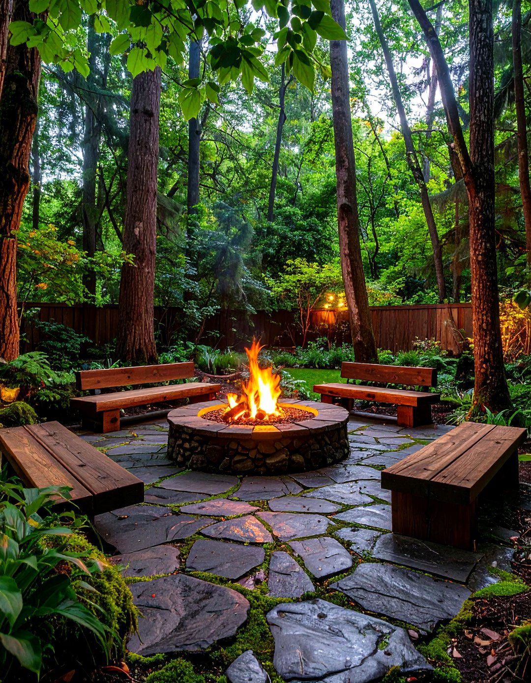 The Woodland Clearing Patio - 30 flagstone patio ideas