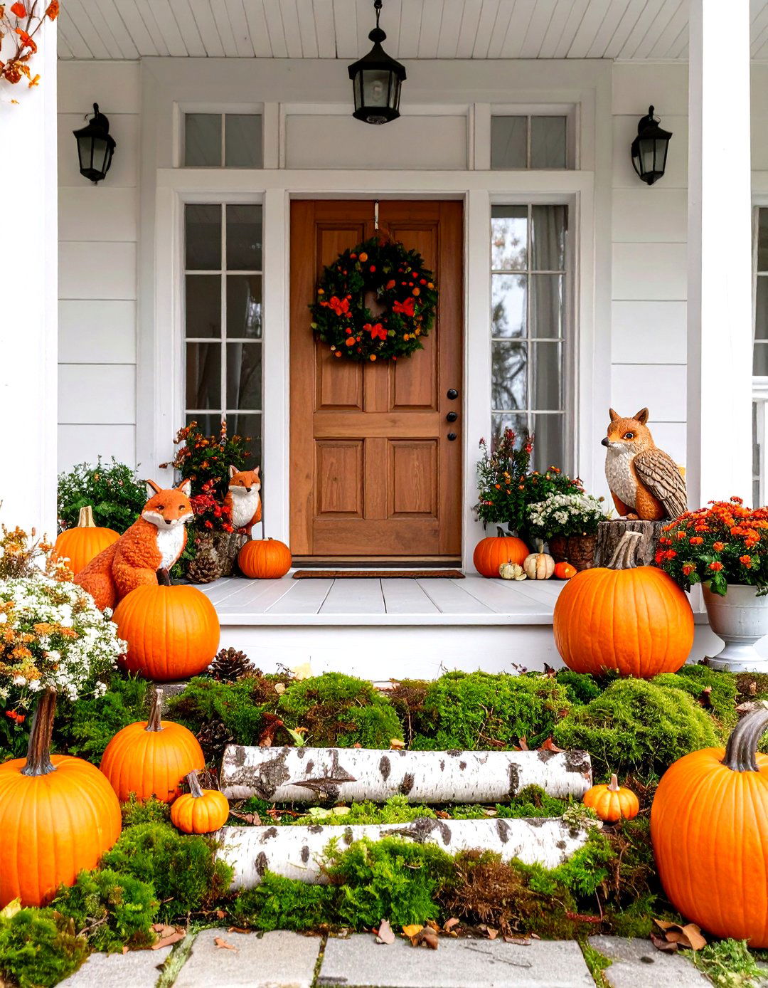 The Woodland Creature Front Porch - 30 fall front porch ideas