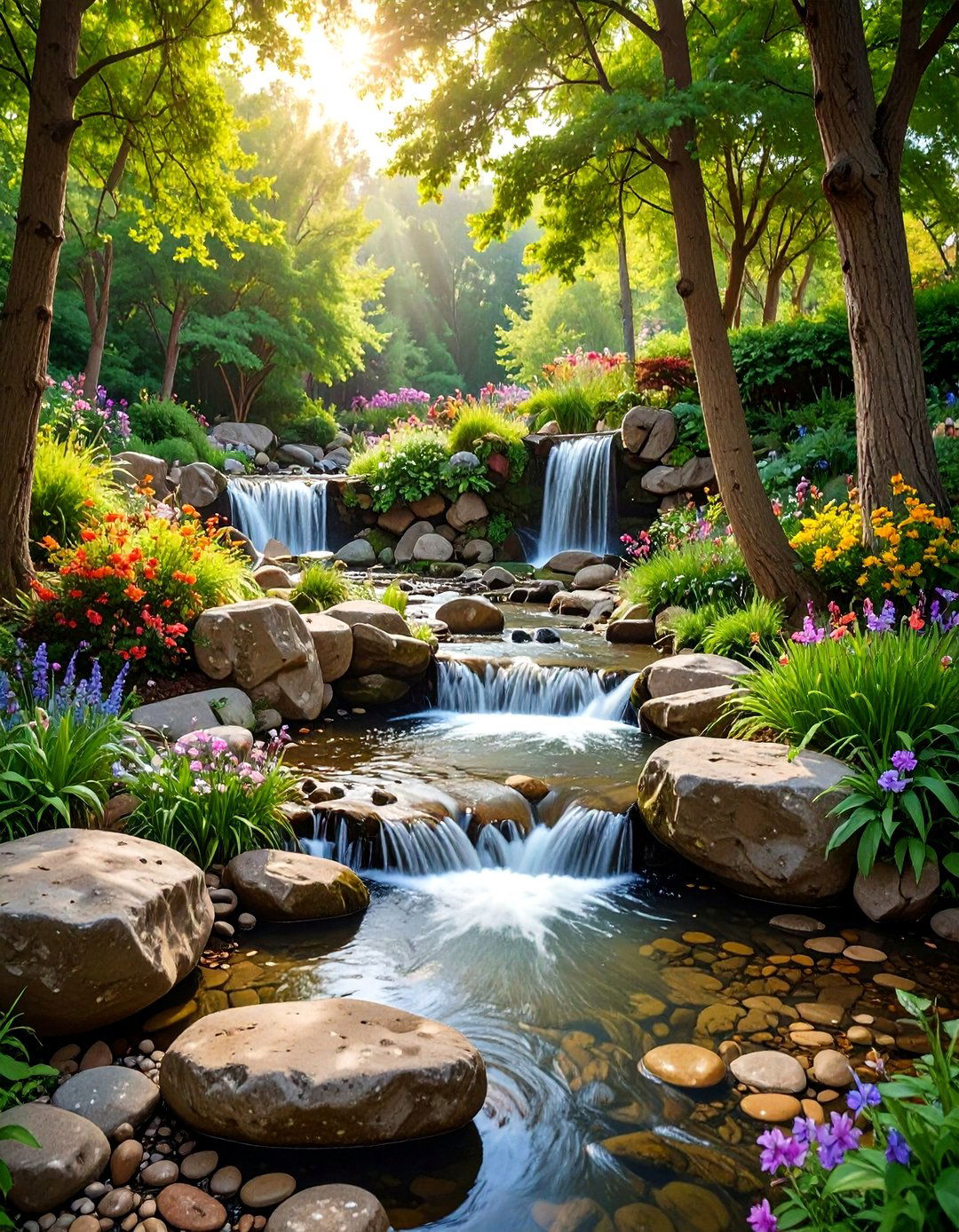 The Woodland Creek and Waterfall - 30 ai waterfall garden ideas