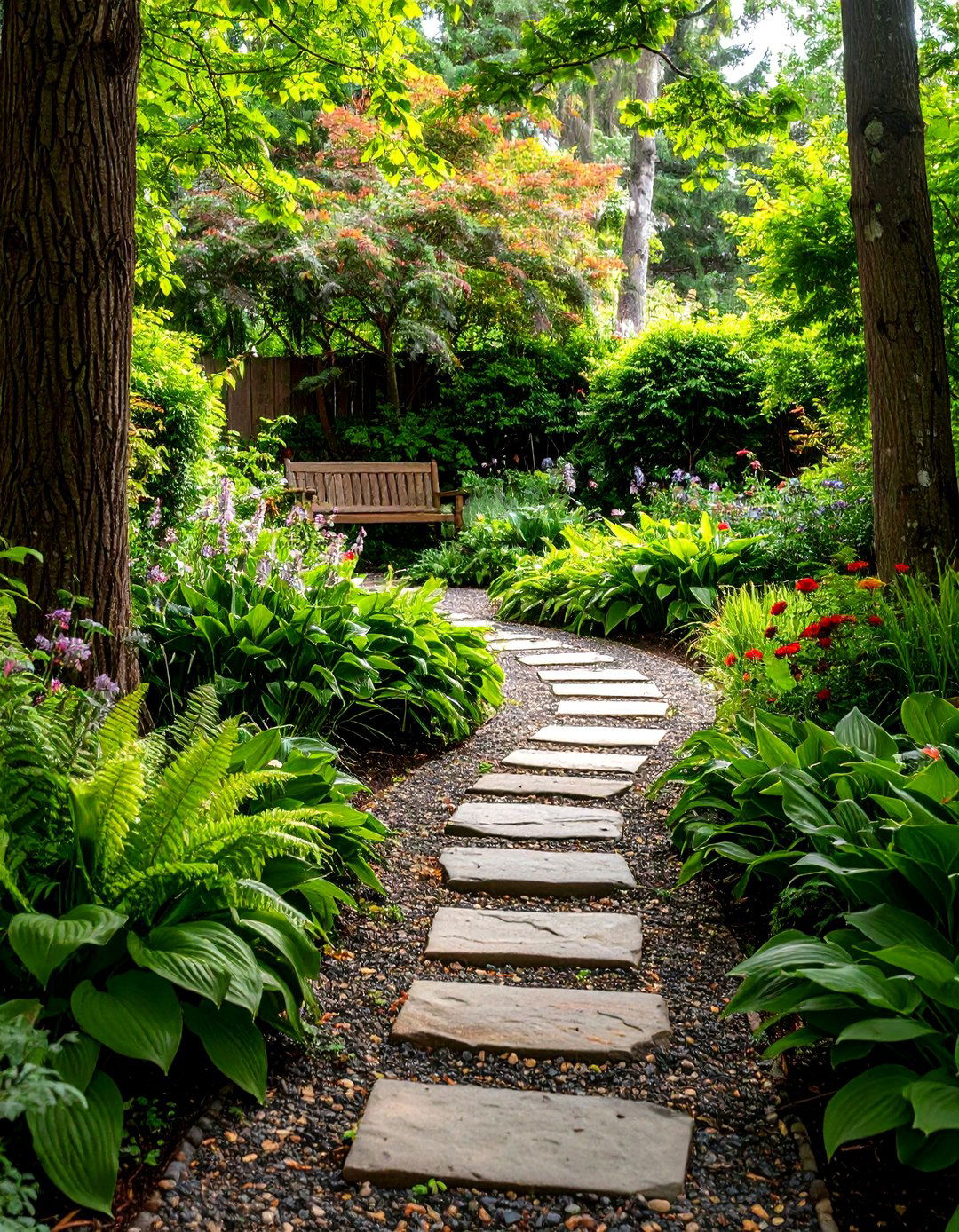 The Woodland Garden with a Gravel Path - 30 gravel backyard ideas