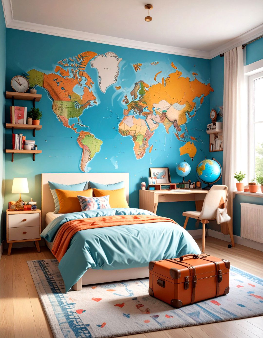 The World Traveler Bedroom - 30 girl kids bedroom ideas