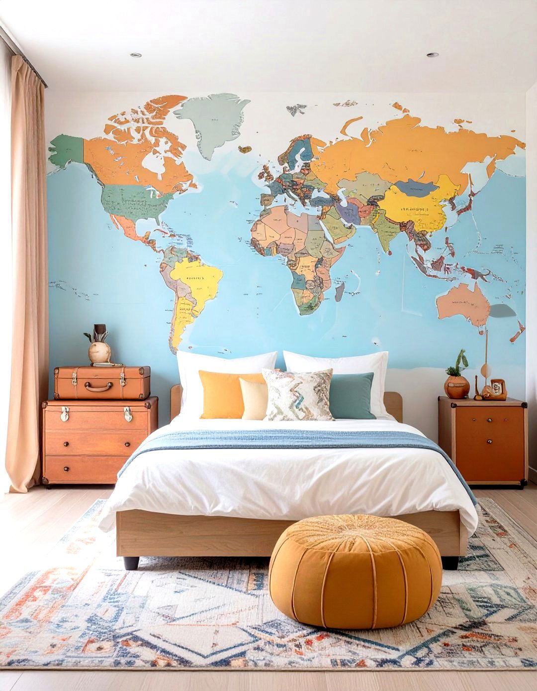 The World Travelers Map Room - 30 interior design for kids' rooms ideas