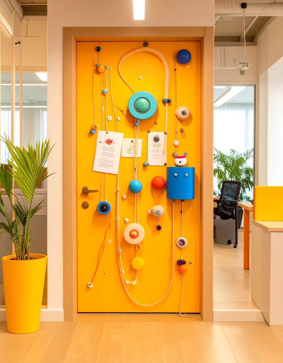 The Worlds Most Complicated Doorbell - 30 office funny  door decorating contest ideas