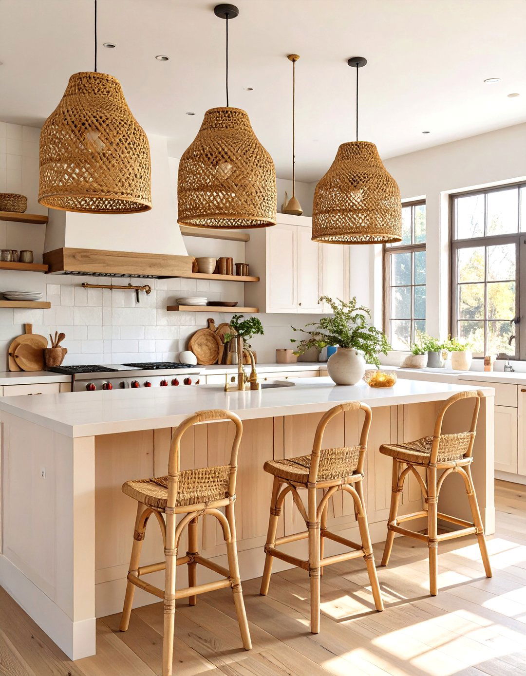 The Woven Textures Kitchen - 30 beach house kitchen ideas