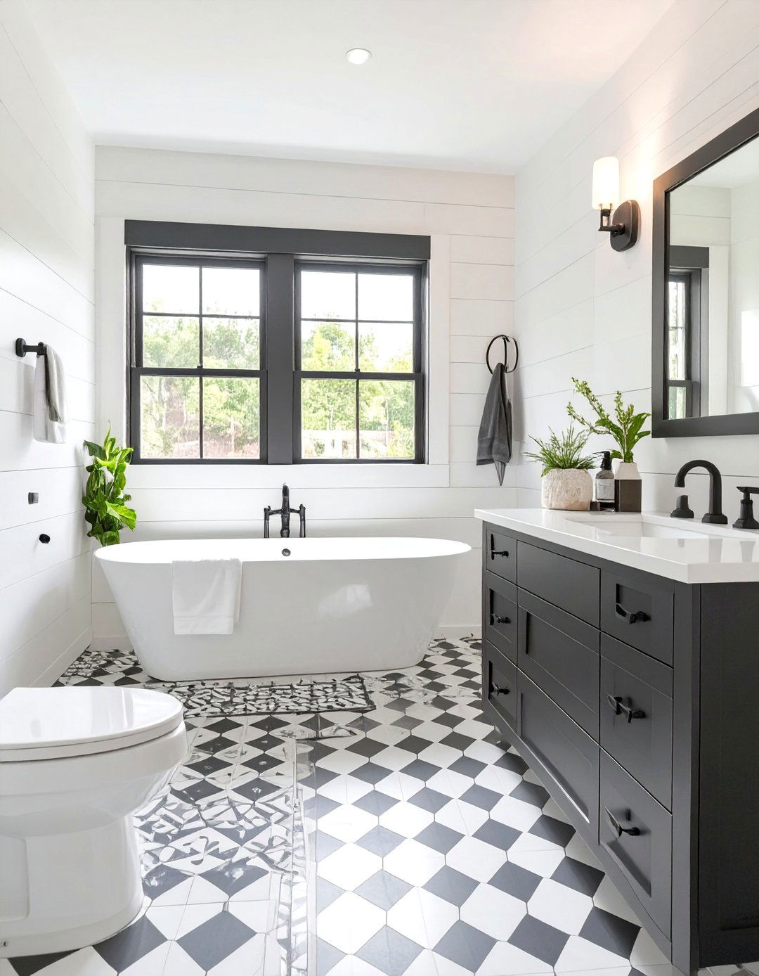 The Woven Textures and Natural Fibers Bathroom - 30 farmhouse rustic bathroom ideas