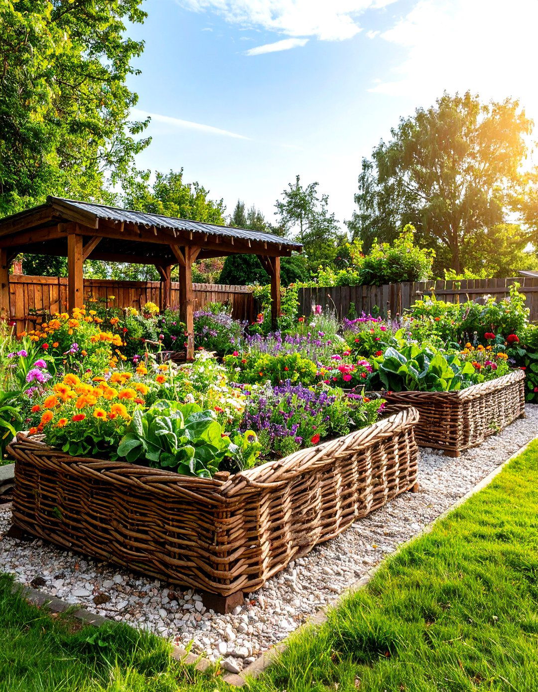 The Woven Wattle Raised Garden Bed - 30 ideas for raised garden beds