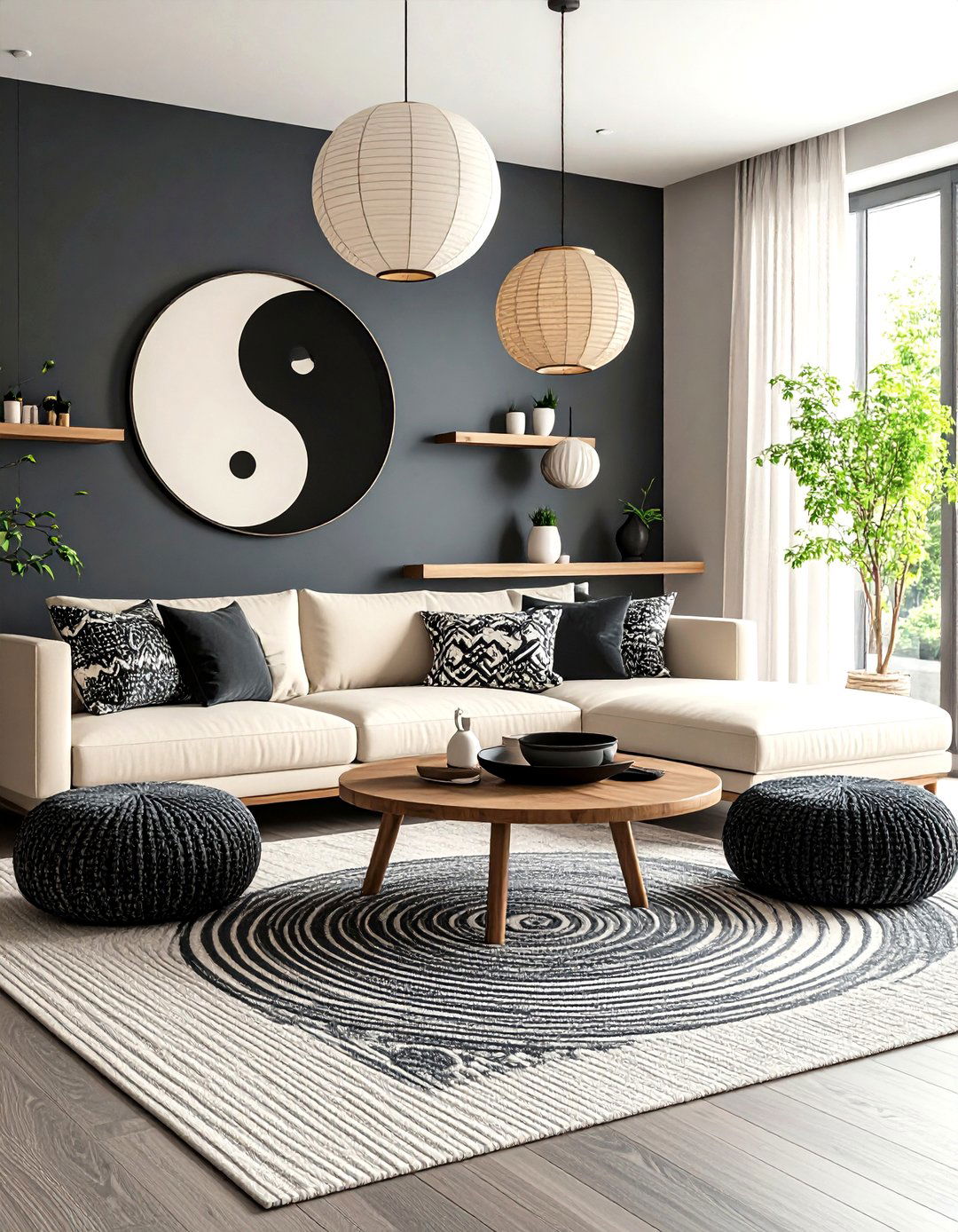 The Yin and Yang Color Palette - 30 feng shui interior design ideas