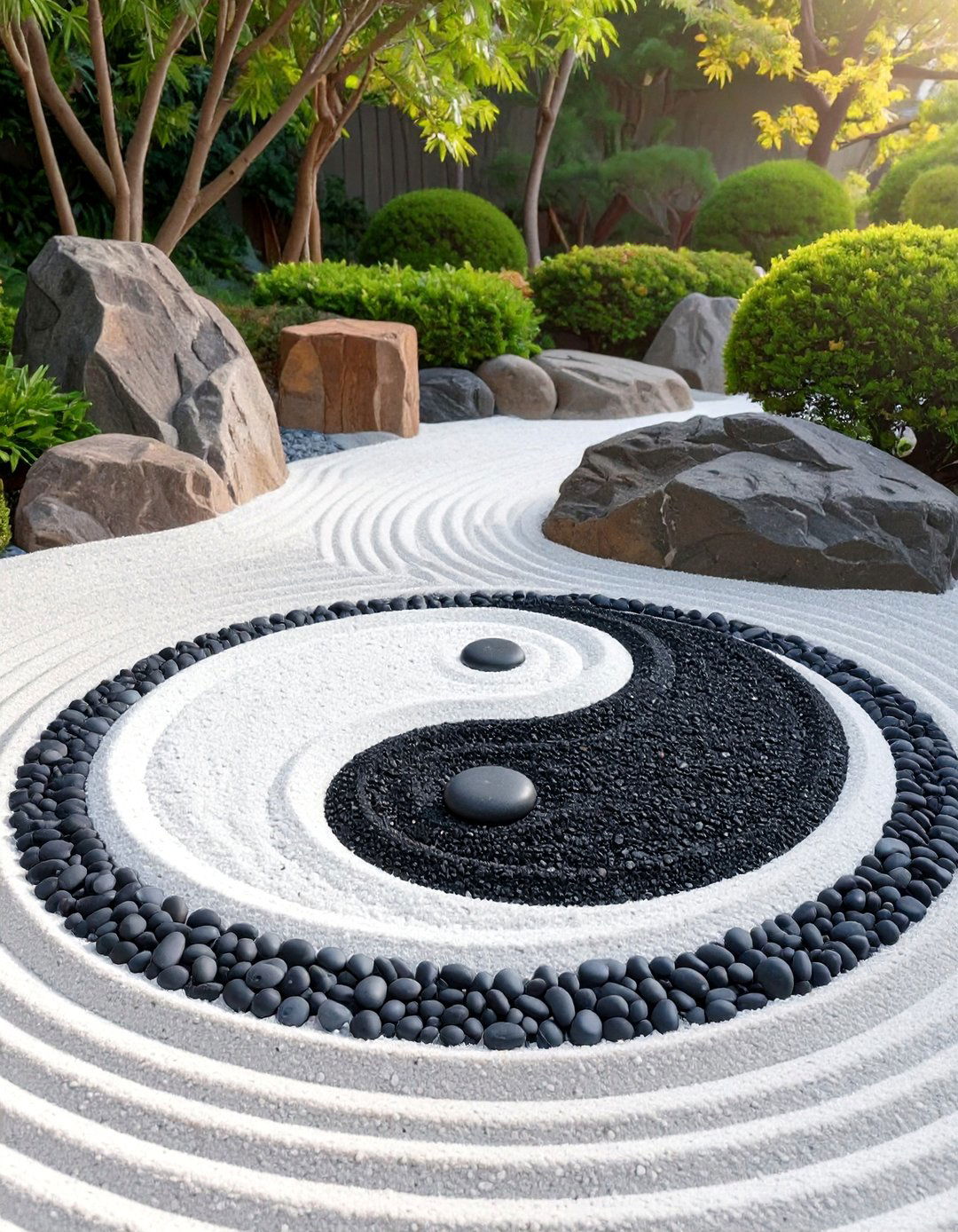 The Yin and Yang Zen Garden - 30 ai zen garden design ideas