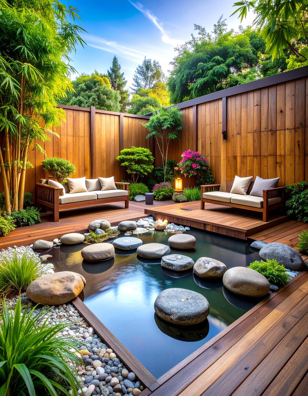 The Zen Bamboo Grove Enclosure - 30 deck privacy ideas