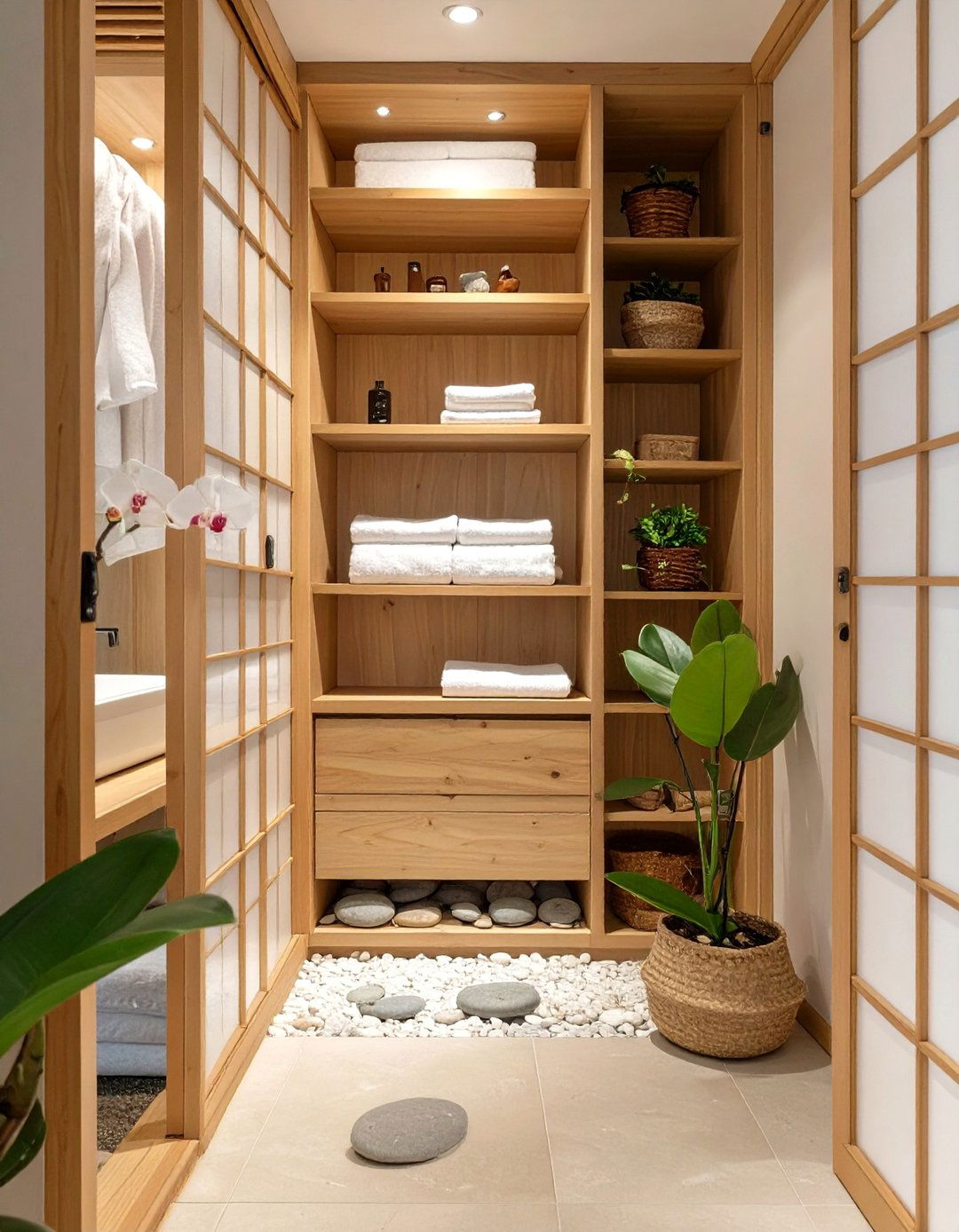 The Zen Garden Bathroom Closet - 30 bathroom closet ideas