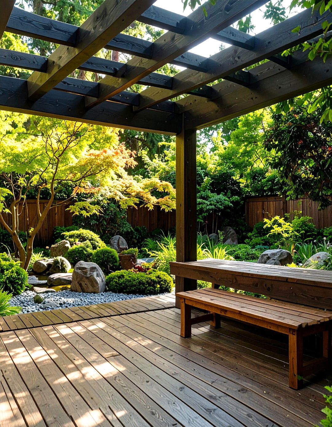 The Zen Garden Deck - 30 covered deck ideas