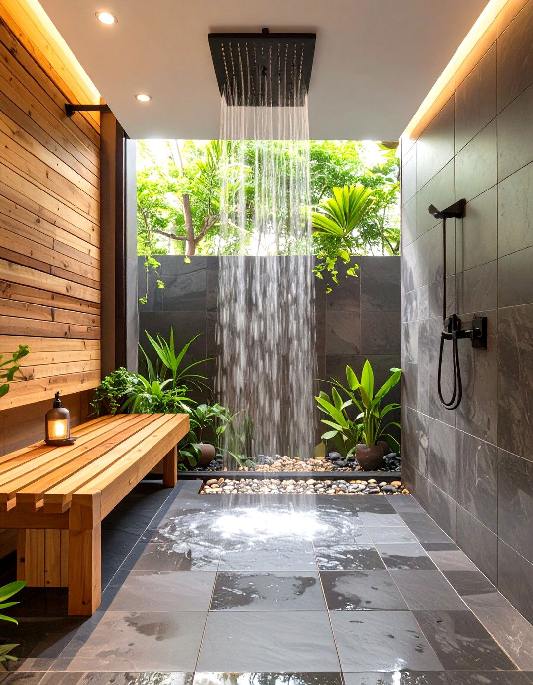 The Zen Garden Inspired Shower - 30 bathroom shower designs
