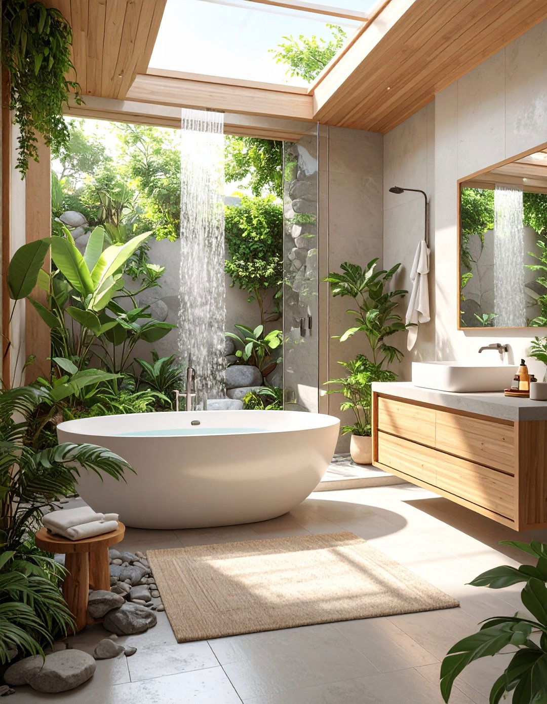 The Zen Garden Minimalist Bathroom - 30 minimalist interior design ideas