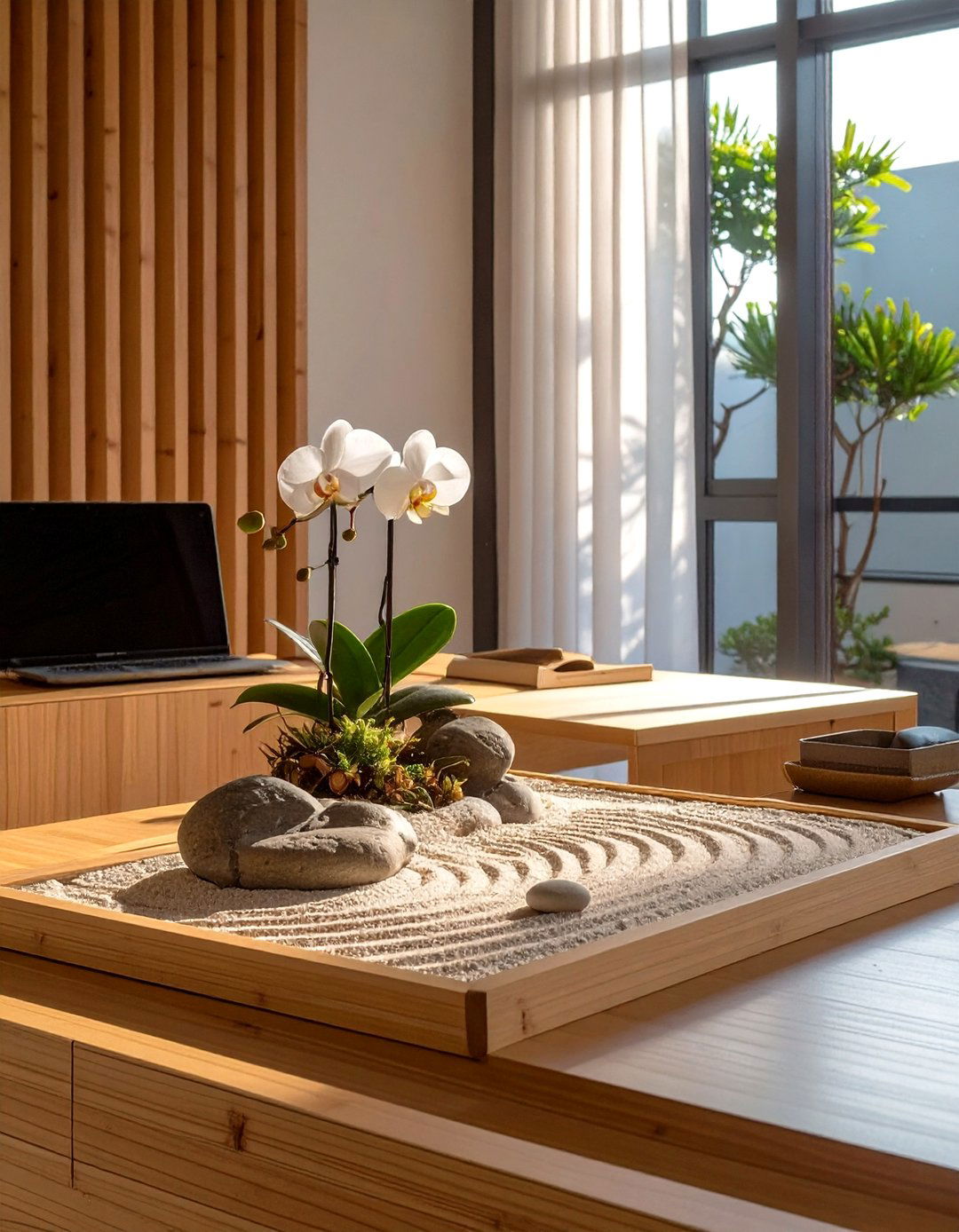 The Zen Garden Office Desk - 30 office desk ideas