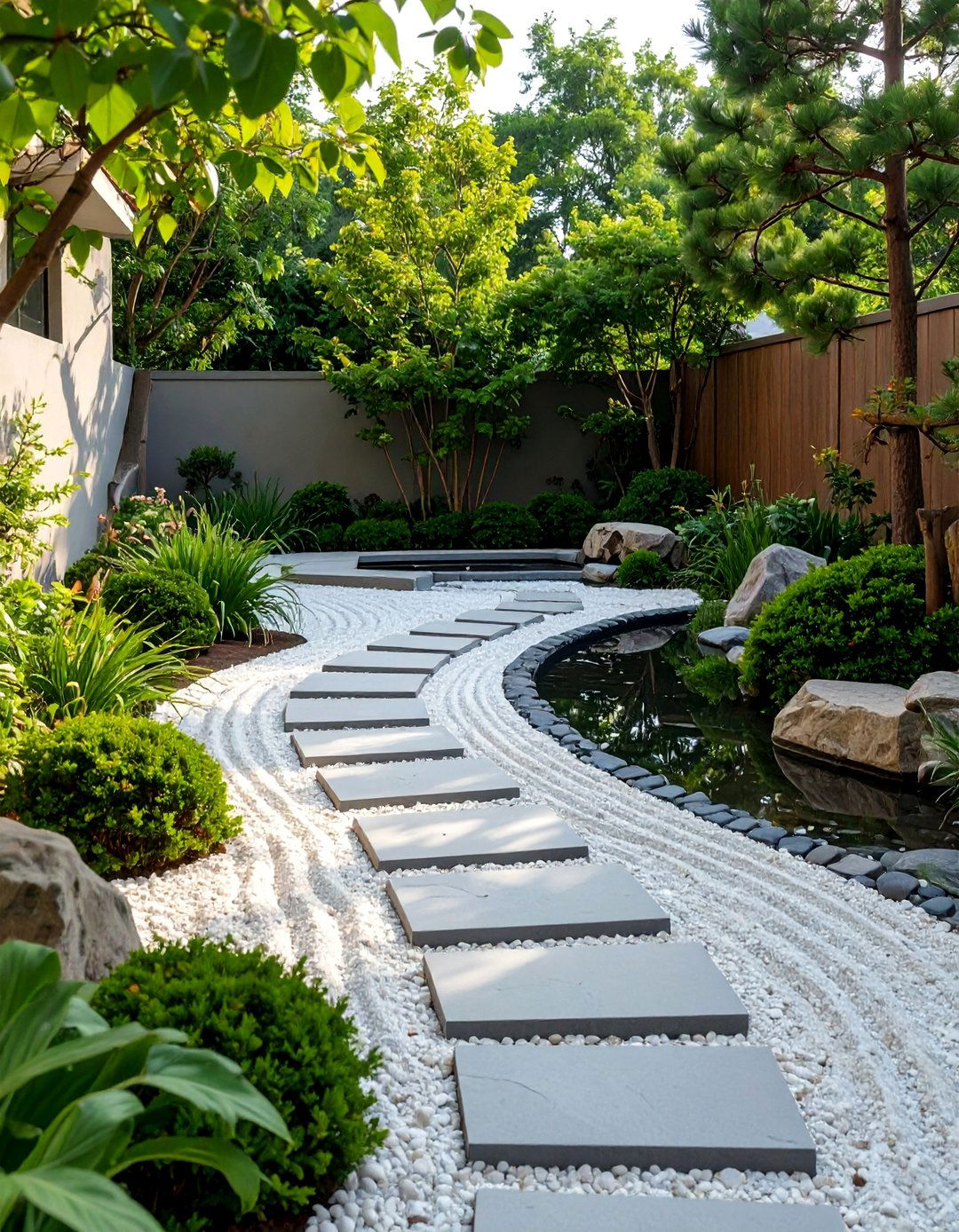 The Zen Garden Paver Path - 30 backyard pavers ideas