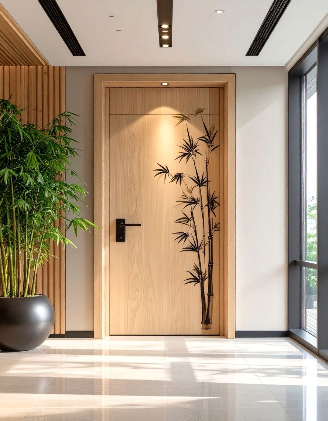 The Zen Garden Retreat Door - 30 office door  decorating ideas