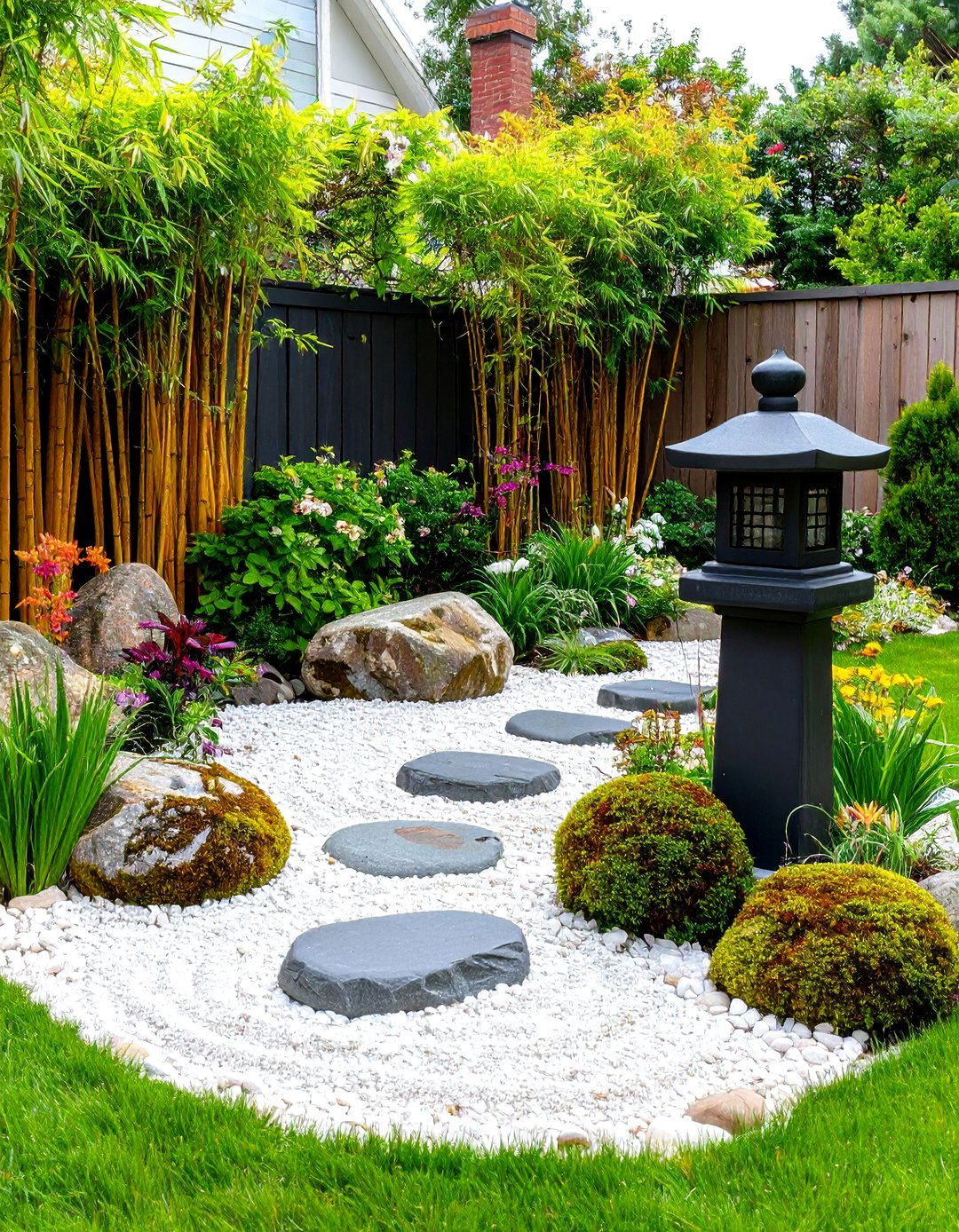 The Zen Garden Sanctuary - 30 front yard privacy ideas