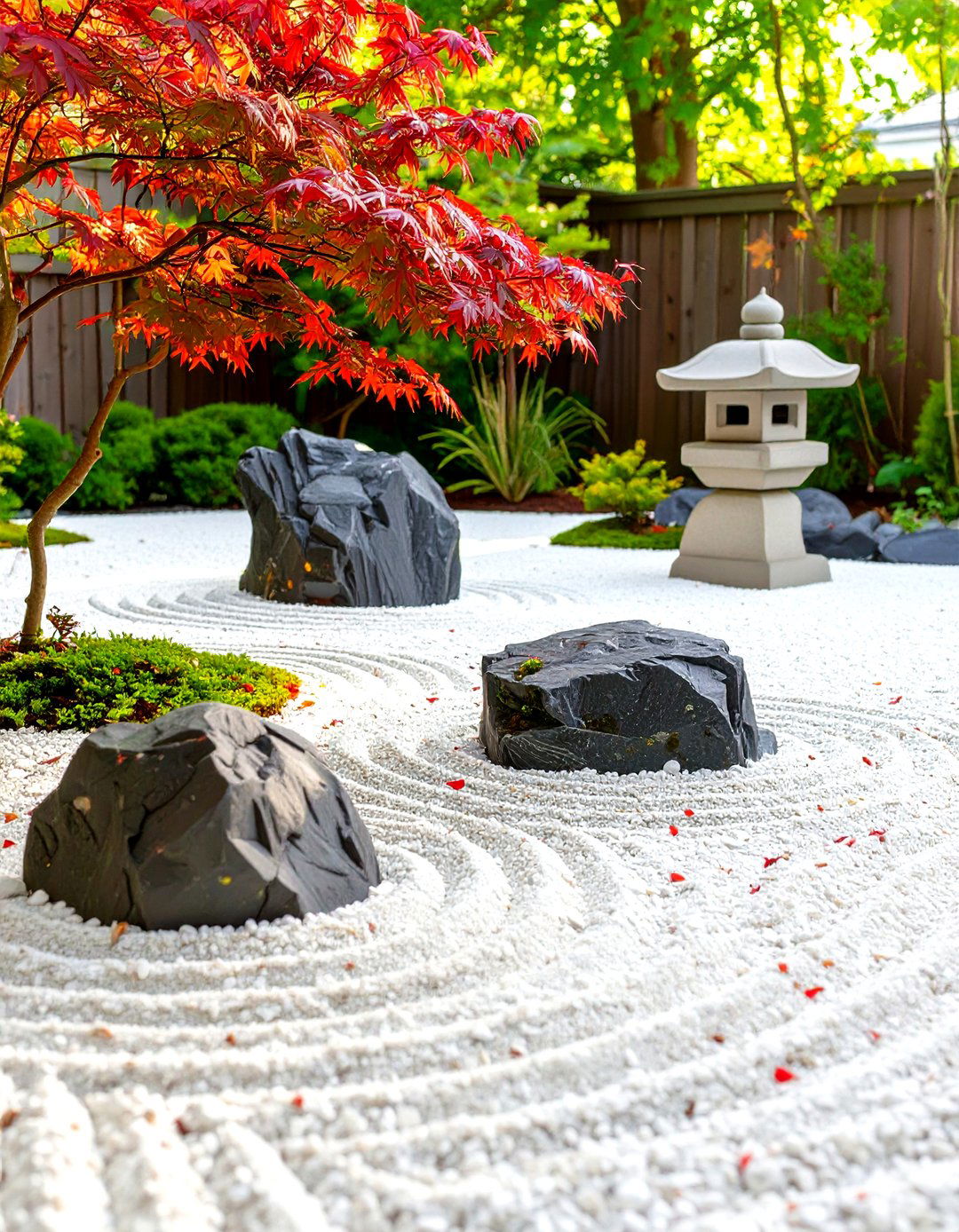 The Zen Gravel Garden - 30 modern backyard ideas no grass