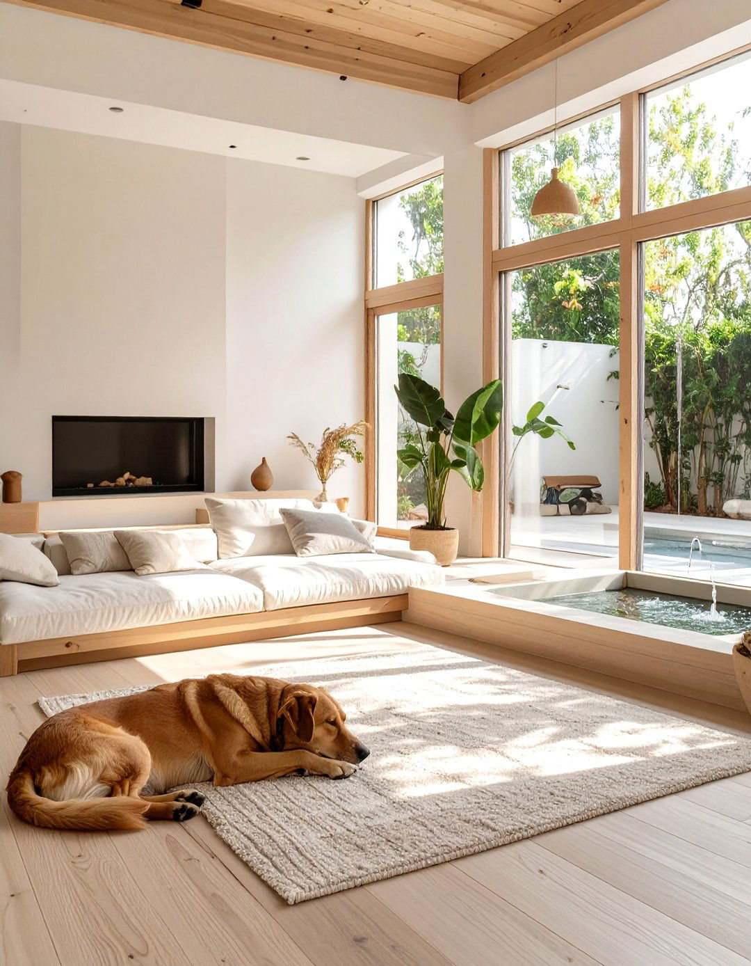 The Zen Inspired Interior for Anxious Pets - 30 ai pet-friendly home design ideas
