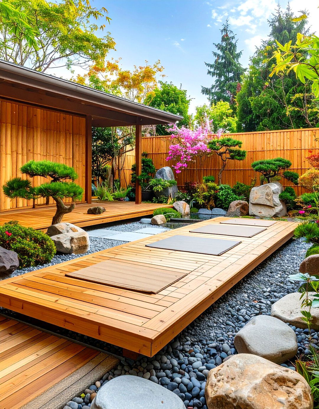 The Zen Yoga and Meditation Deck - 30 backyard gym ideas