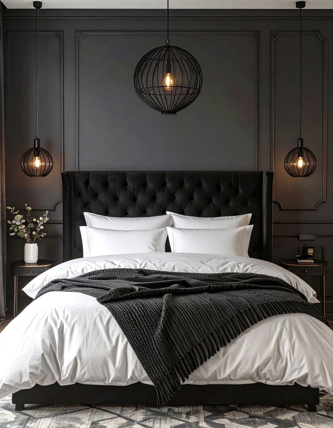 The monochromatic Gothic Bedroom - 30 modern gothic interior design ideas