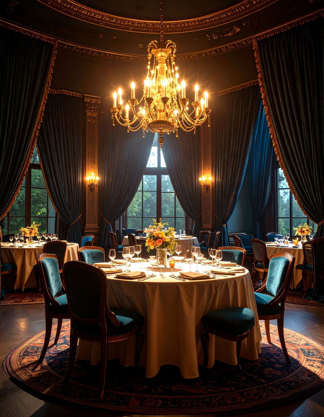 Theatrical Dining with Dramatic Lighting - 30 restaurant interior design ideas