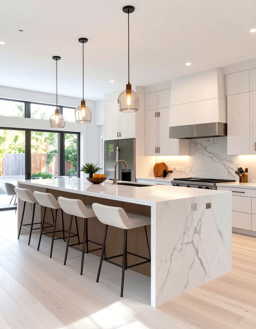 Thehometrotters com Open Concept Kitchen with a Large Island - 30 thehometrotters .com home decor ideas