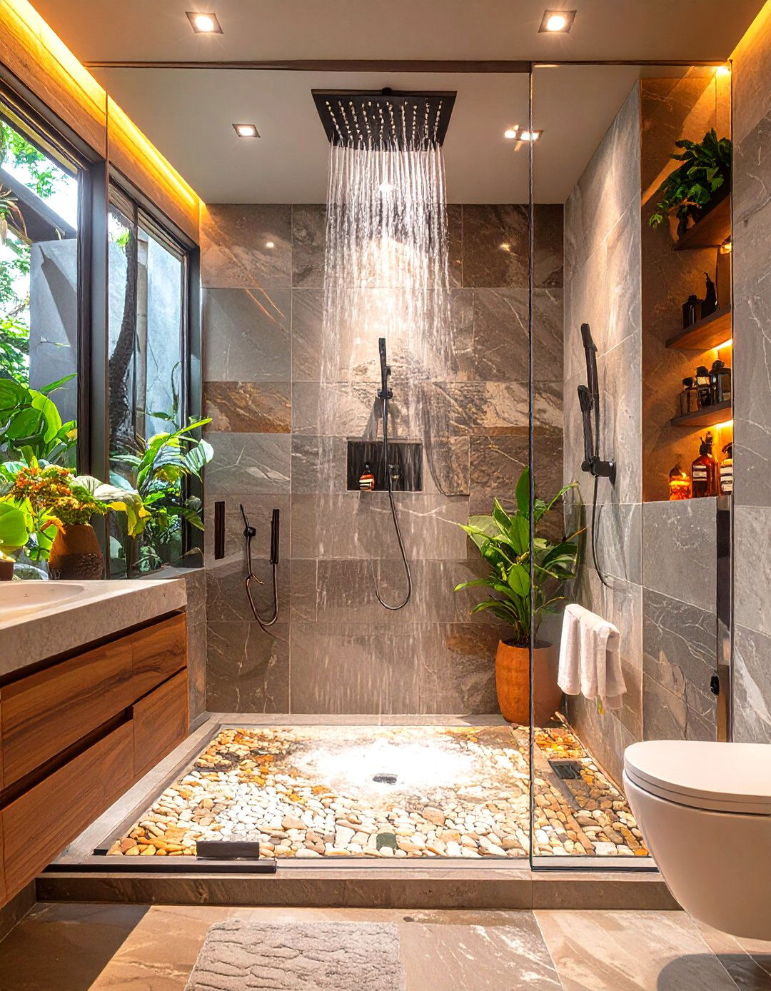 Thehometrotters com Spa Like Shower with Multiple Shower Heads - 30 thehometrotters .com home decor ideas