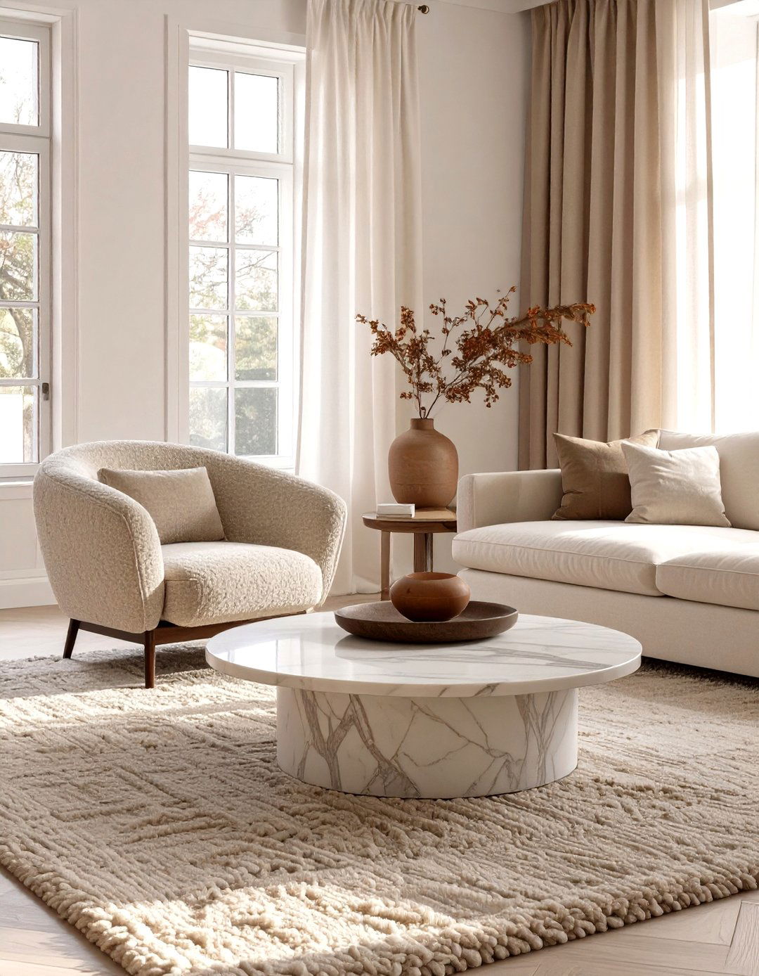 Thehometrotters com Textured Neutral Living Room - 30 thehometrotters .com home decor ideas