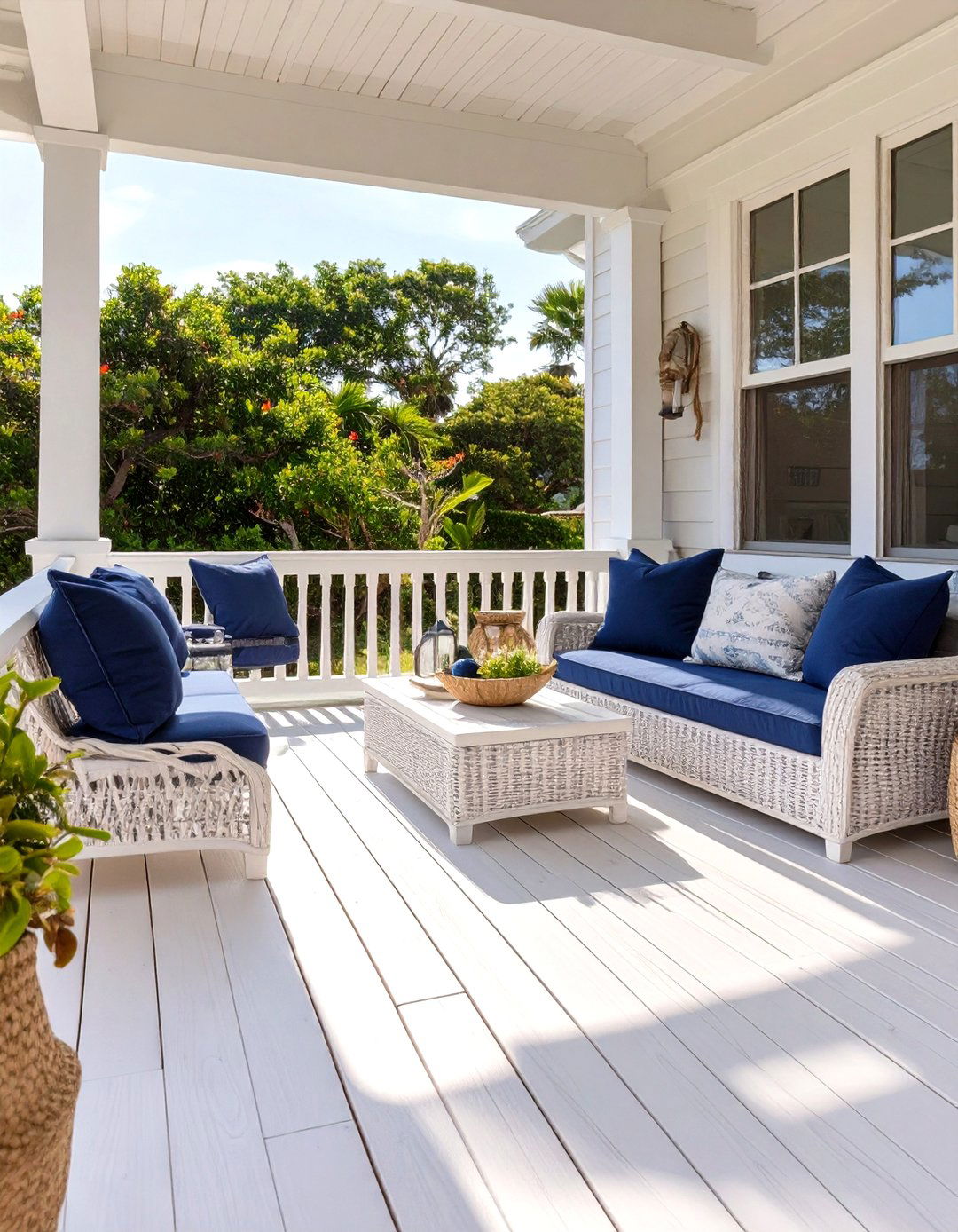 Themed Coastal Vibe Deck - 30 small backyard deck ideas