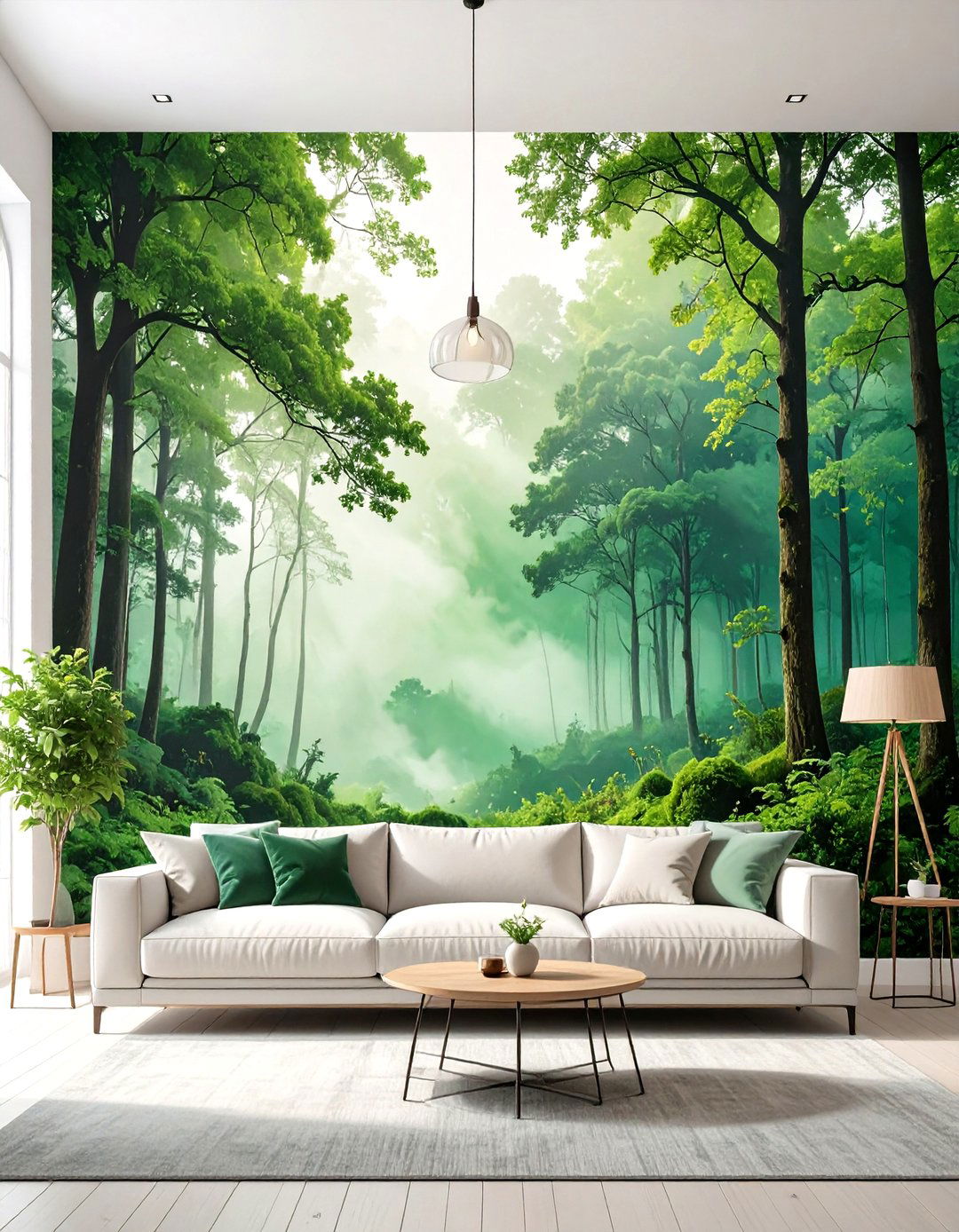 Themed Mural Wall Living Room - 30 living room high ceiling wall decor ideas
