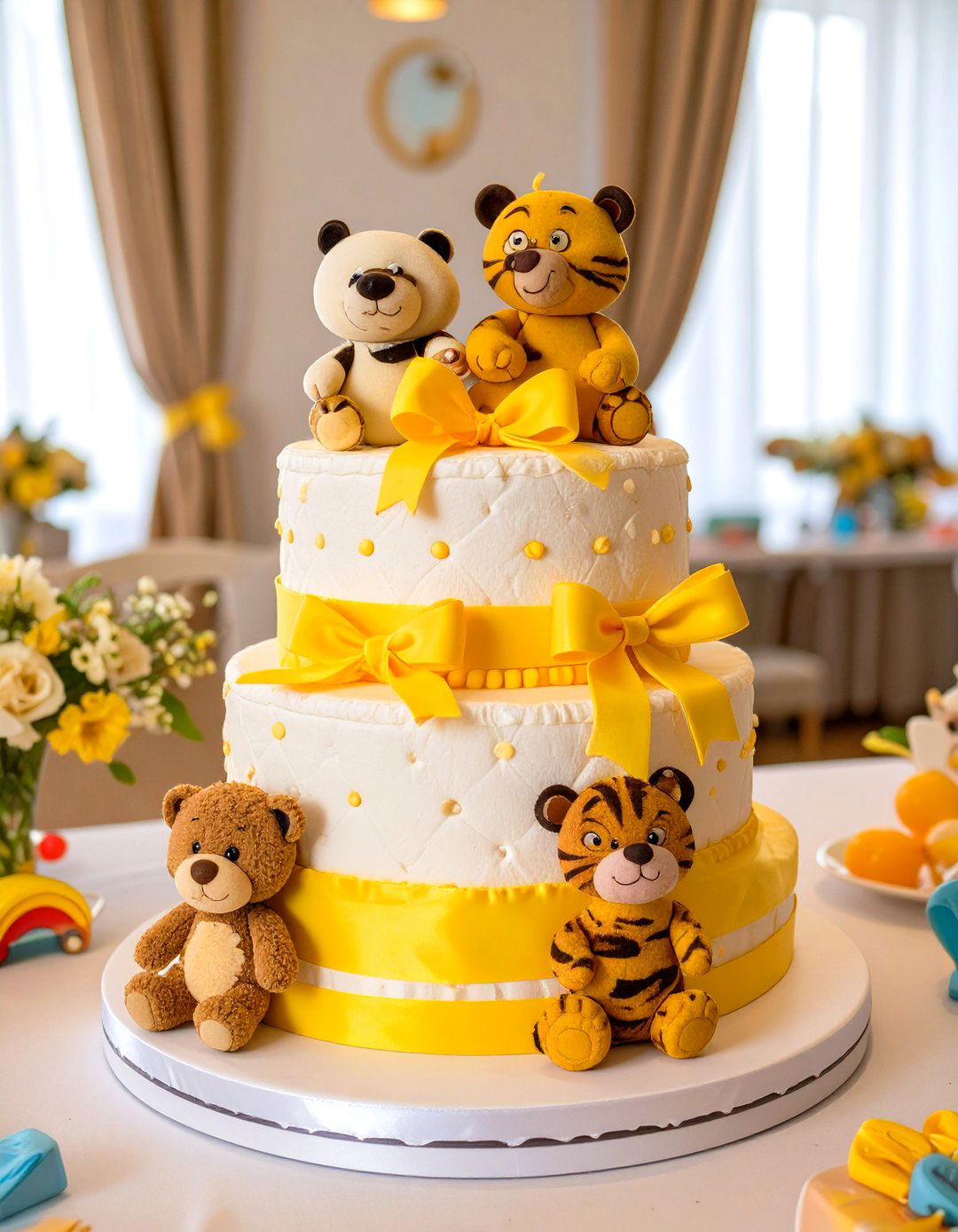 Themed Winnie the Pooh Diaper Cake - 30 winnie the pooh baby shower ideas
