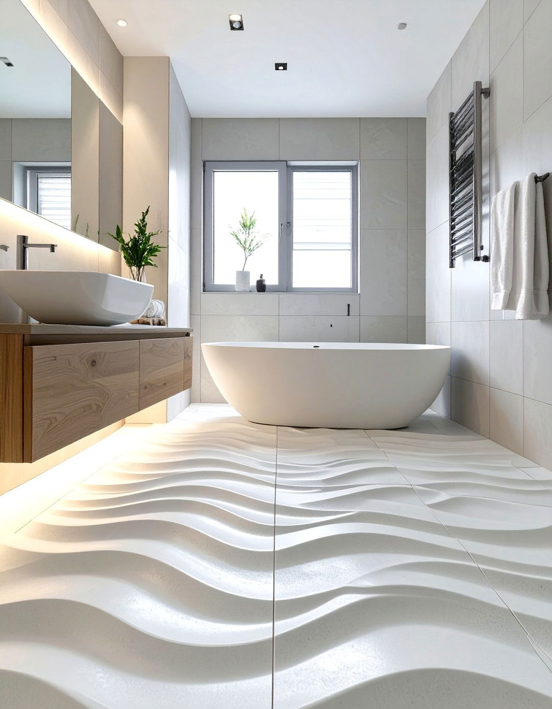 Three Dimensional Bathroom Floor Tiles - 30 bathroom floor tiles ideas