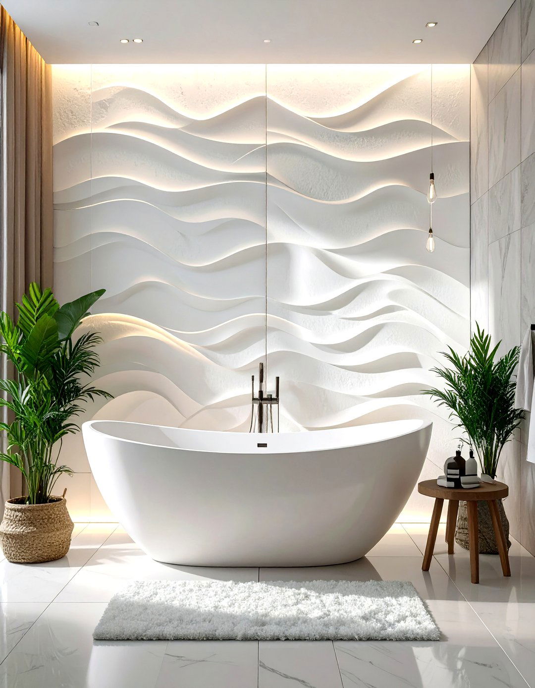 Three Dimensional Bathroom Wall Tiles - 30 bathroom tiles design images ideas