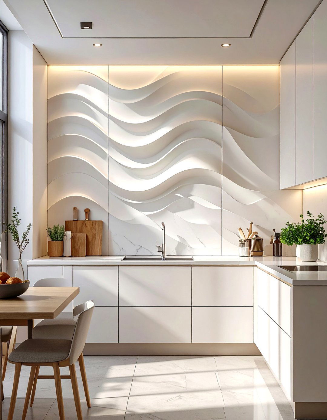 Three Dimensional Kitchen Wall Tiles - 30 modern kitchen tiles design ideas