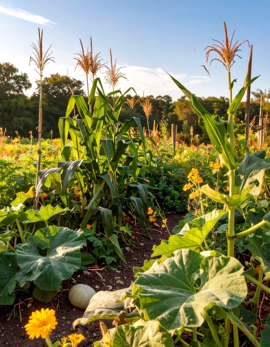 Three Sisters Veggie Garden - 30 veggie garden ideas