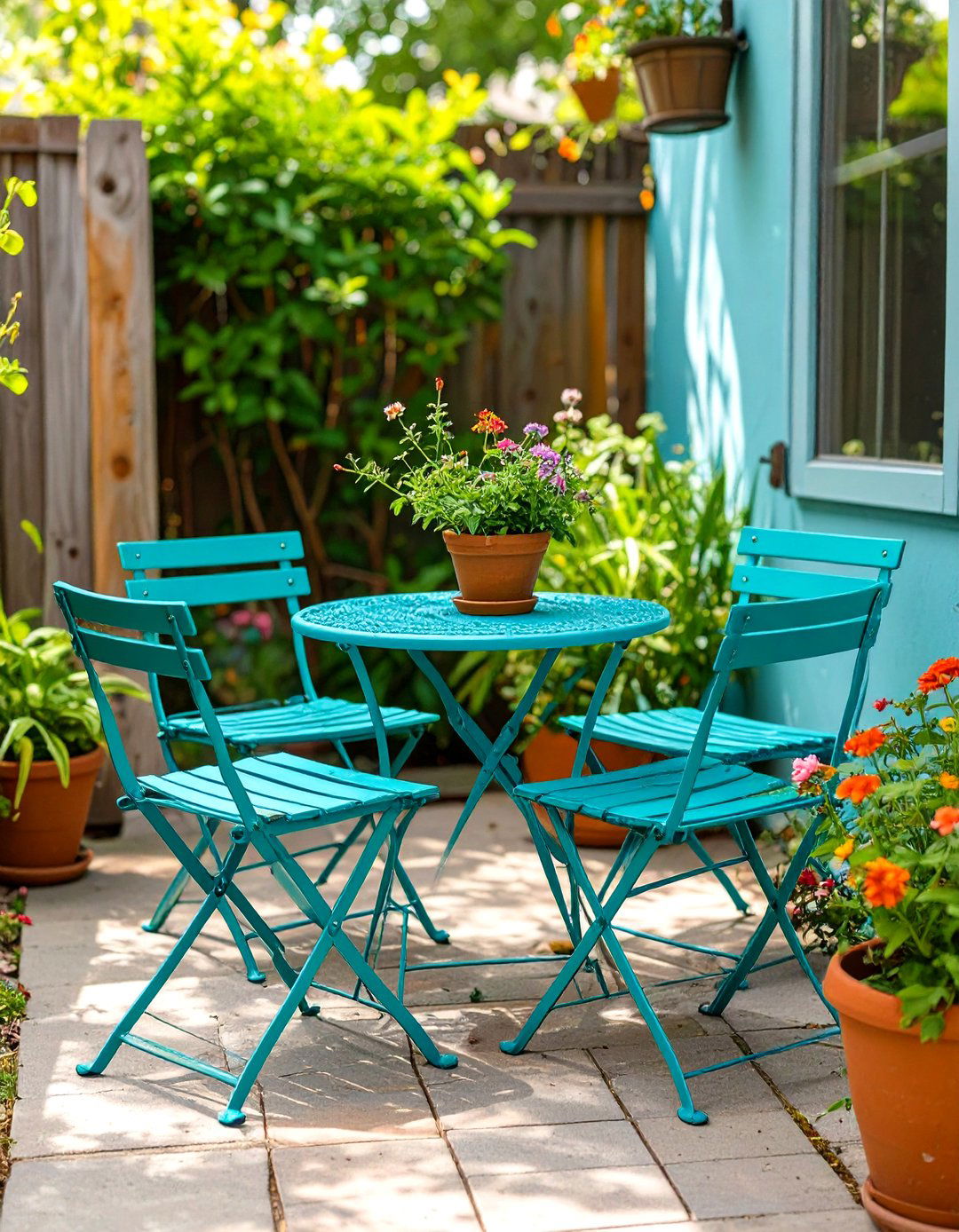 Thrifted Furniture Makeover for a Small Patio - 30 small patio ideas on a budget
