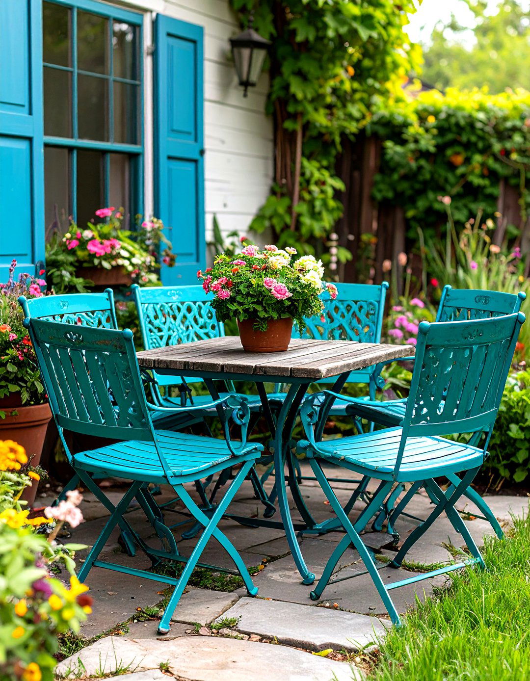 Thrifting and Upcycling Patio Seating - 30 patio decorating ideas on a budget