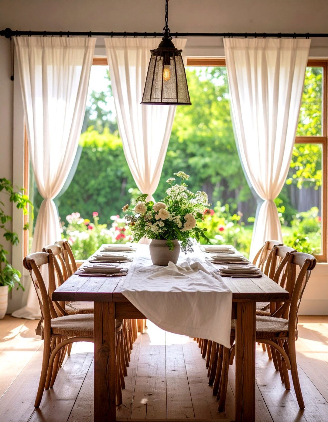 Tie Top Dining Room Curtains - 30 dining room curtains ideas