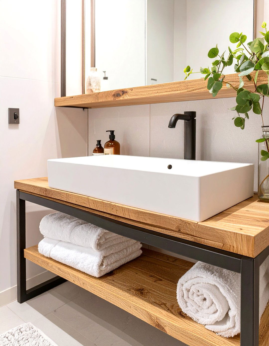 Tiered Console Sink - 30 small bathroom sink ideas