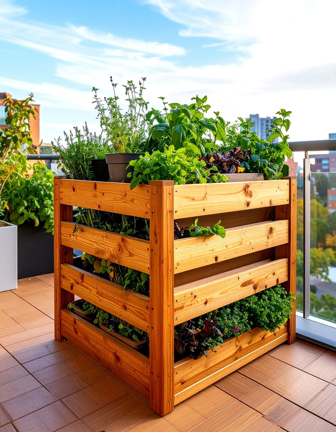 Tiered Corner Raised Garden Planter - 30 raised garden ideas