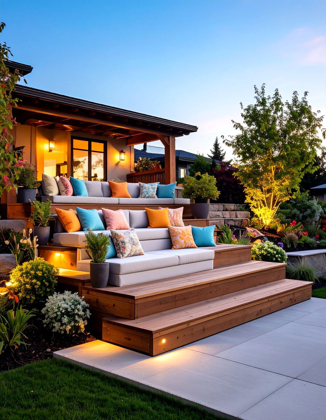 Tiered Deck Level Outdoor Seating - 30 outdoor seating ideas