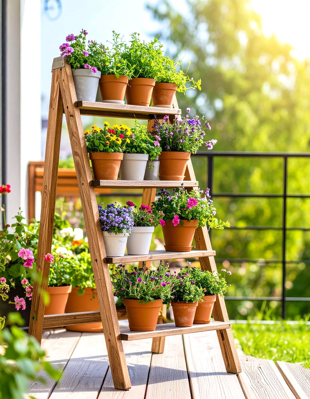 Tiered Ladder Outdoor Planter - 30 outdoor planter ideas
