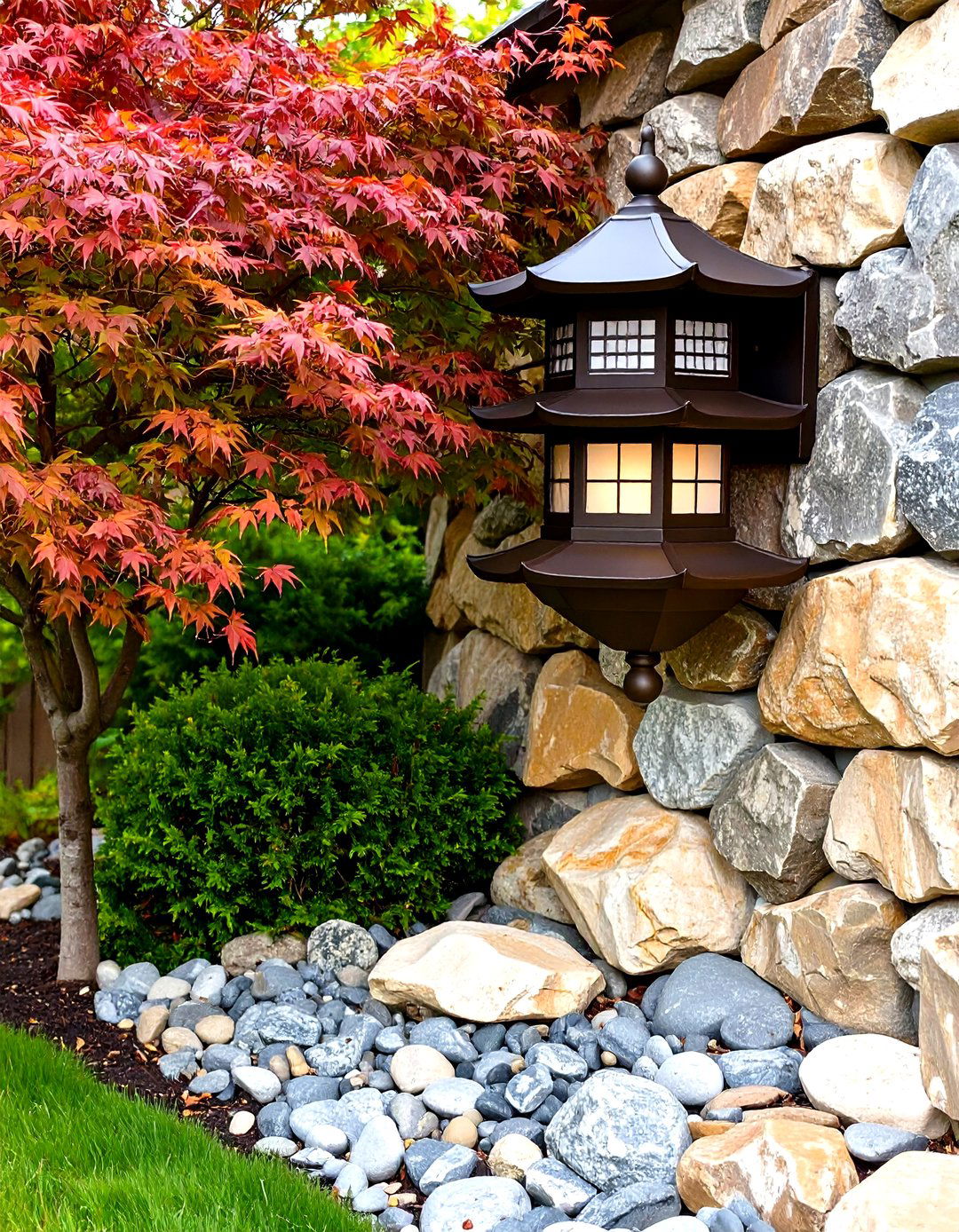 Tiered Pagoda Style Wall Lights - 30 outdoor wall lighting ideas