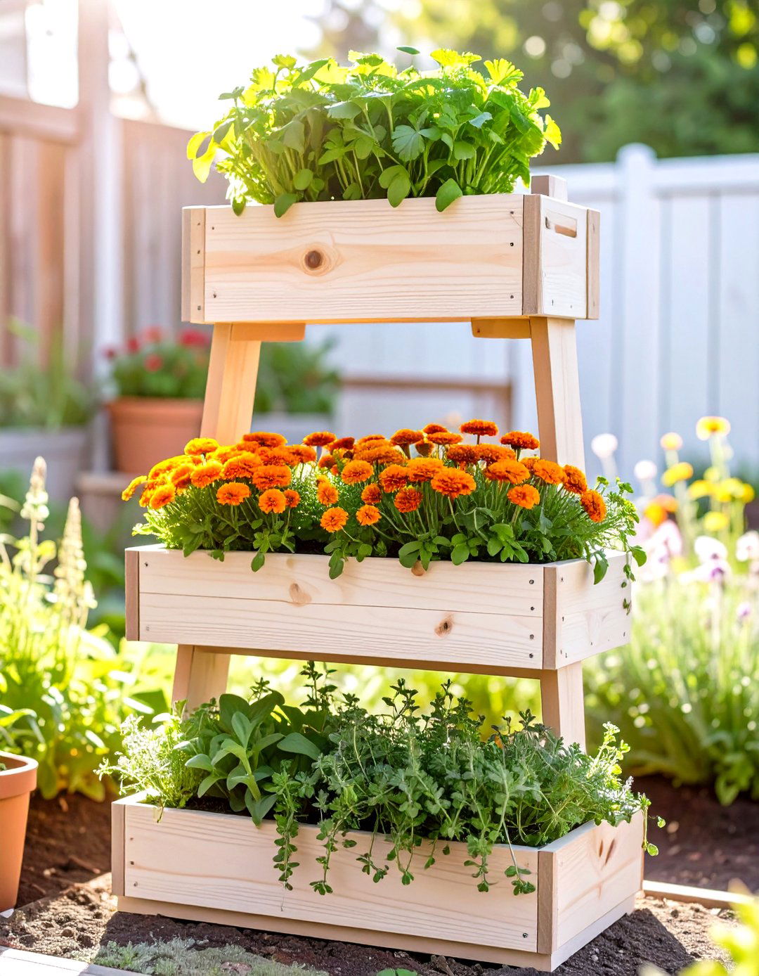 Tiered Planter Small Backyard Vegetable Garden - 30 small backyard backyard vegetable garden ideas