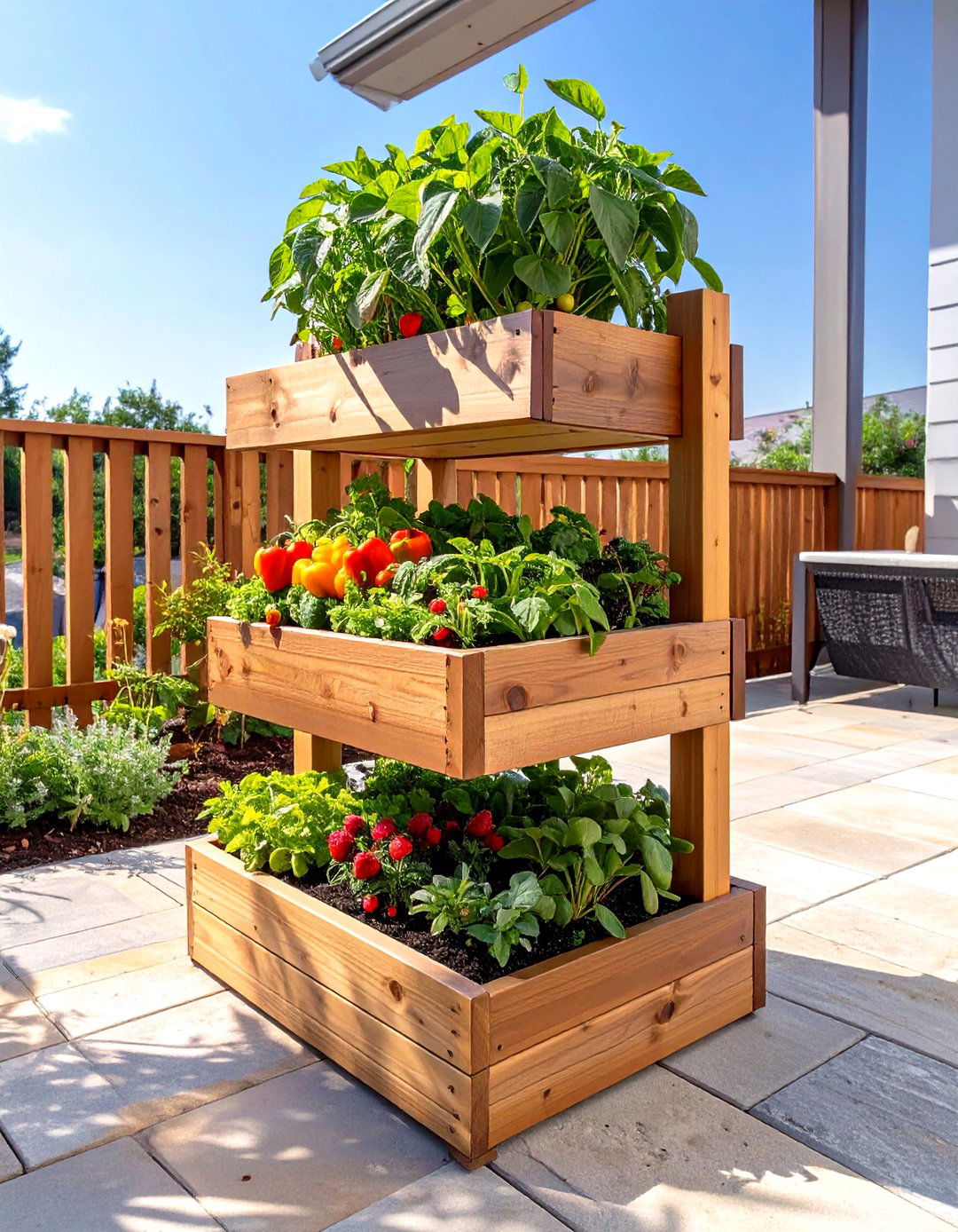 Tiered Planter Small Vegetable Garden - 30 small vegetable garden ideas