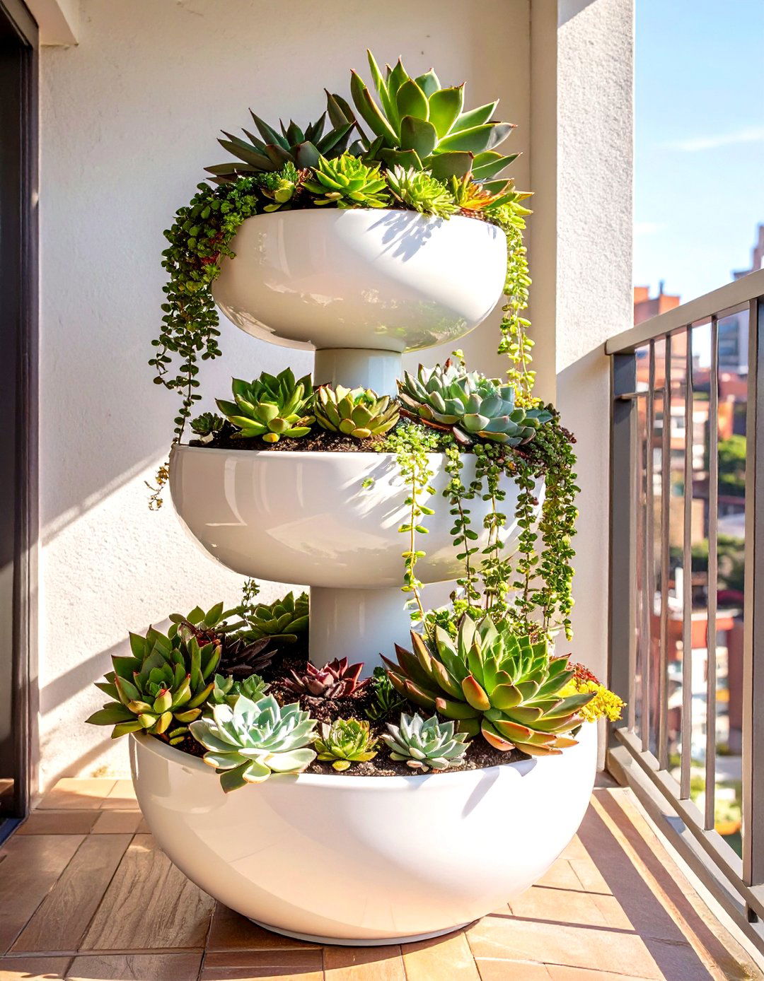 Tiered Planter Succulent Garden - 30 succulent garden ideas